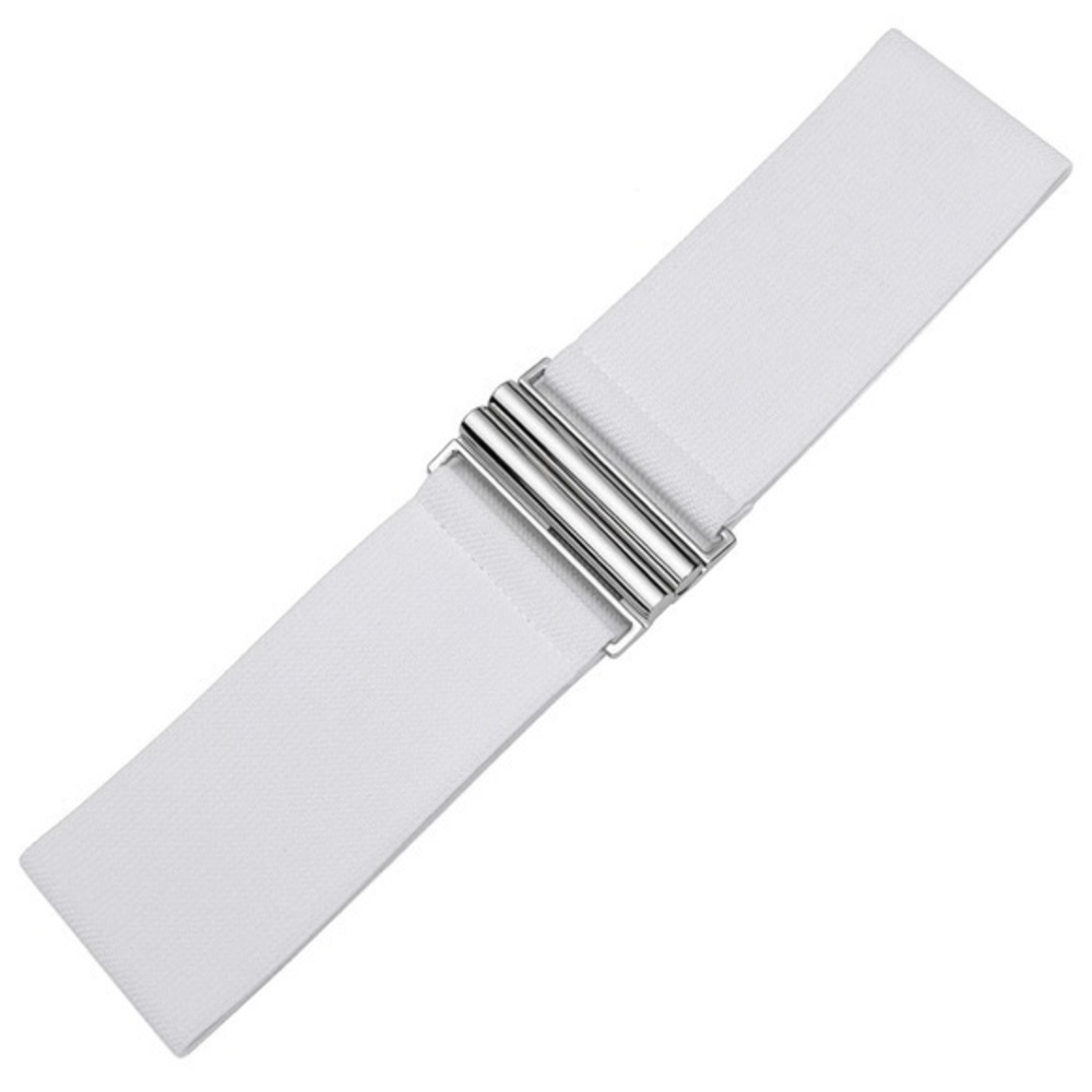 White Elastic Stretch Belt!